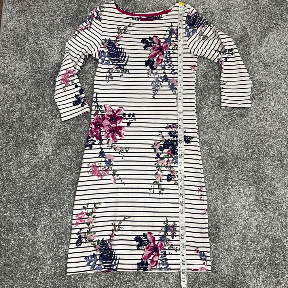 Joules Riviera Harvest Floral Plum Stripe Dress - Picture 12 of 16